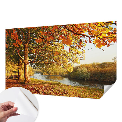 Samolepilna fototapeta za dnevno sobo z motivom obalne jeseni