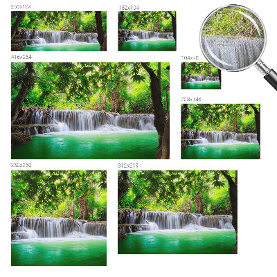 3D fototapeta z motivom gozdnega slapa