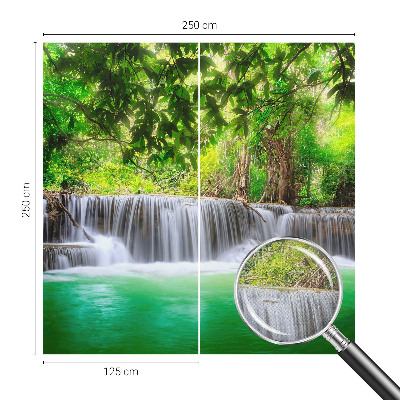 3D fototapeta z motivom gozdnega slapa