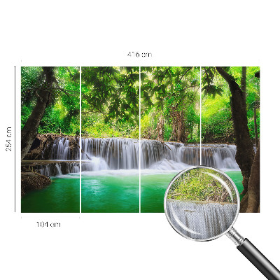 3D fototapeta z motivom gozdnega slapa