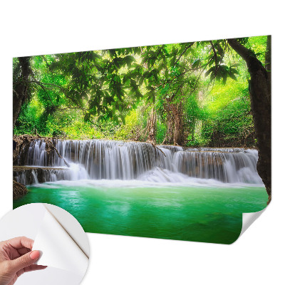 3D fototapeta z motivom gozdnega slapa