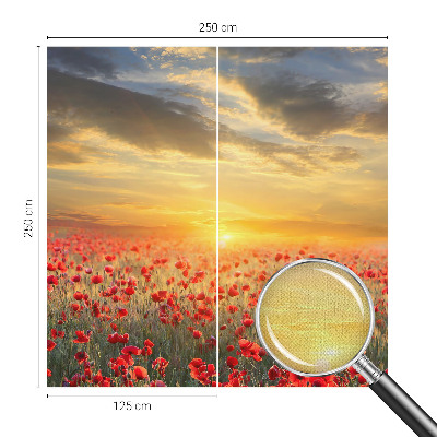 Otroška fototapeta z motivom makovega polja