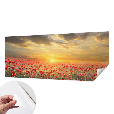 Otroška fototapeta z motivom makovega polja