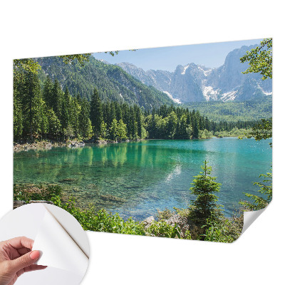 Samolepilna fototapeta za spalnico z motivom zelenega jezera