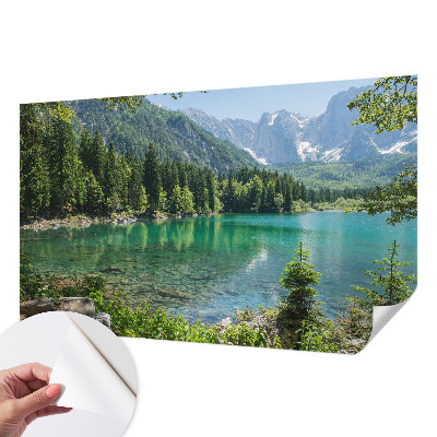 Samolepilna fototapeta za spalnico z motivom zelenega jezera