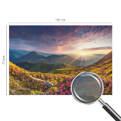 Samolepilna fototapeta za dnevno sobo z motivom gorske panorame