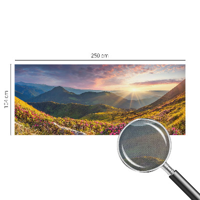 Samolepilna fototapeta za dnevno sobo z motivom gorske panorame