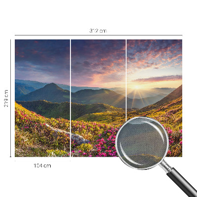 Samolepilna fototapeta za dnevno sobo z motivom gorske panorame