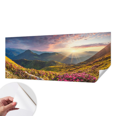 Samolepilna fototapeta za dnevno sobo z motivom gorske panorame