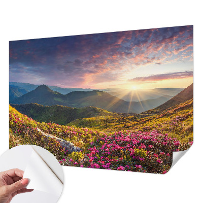Samolepilna fototapeta za dnevno sobo z motivom gorske panorame