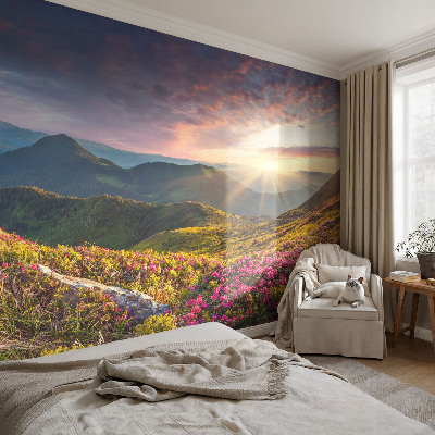 Samolepilna fototapeta za dnevno sobo z motivom gorske panorame