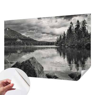 Samolepilna fototapeta za dnevno sobo z motivom gorske panorame