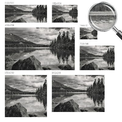 Samolepilna fototapeta za dnevno sobo z motivom gorske panorame