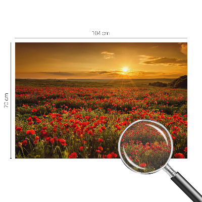 Samolepilna fototapeta za spalnico Makovo polje