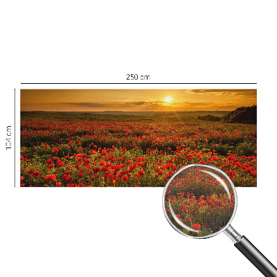 Samolepilna fototapeta za spalnico Makovo polje