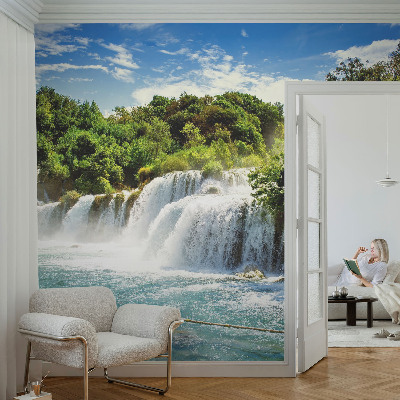 Fototapeta za otroško sobo z motivom osupljivega slapa