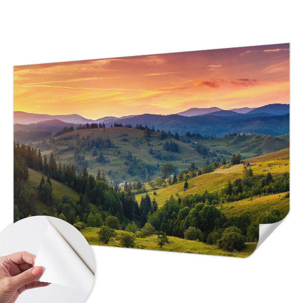 Samolepilna fototapeta za dnevno sobo z motivom gorske pokrajine