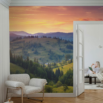 Samolepilna fototapeta za dnevno sobo z motivom gorske pokrajine