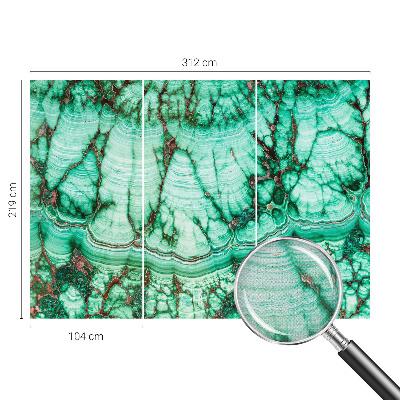 Samolepilna fototapeta za dnevno sobo Zeleni vzorci