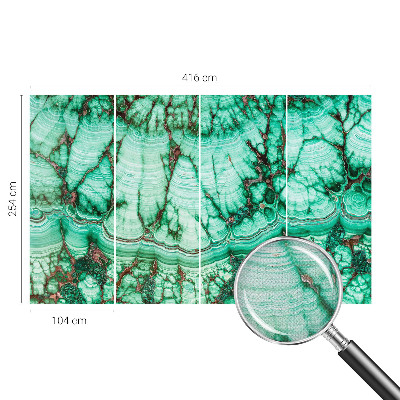 Samolepilna fototapeta za dnevno sobo Zeleni vzorci