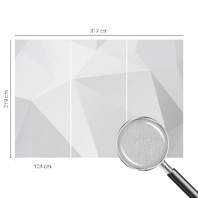 Samolepilna fototapeta za dnevno sobo Sivi trikotniki