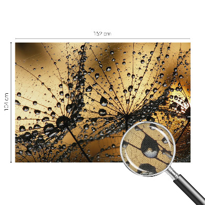 Samolepilna fototapeta za dnevno sobo z vzorcem nežnih kapljic