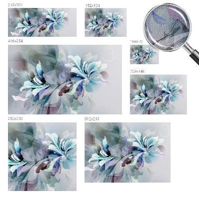 Samolepilna fototapeta za spalnico z motivom cvetlične abstrakcije