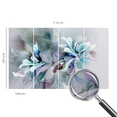 Samolepilna fototapeta za spalnico z motivom cvetlične abstrakcije