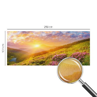 Samolepilna fototapeta za dnevno sobo z motivom gorskega zahoda