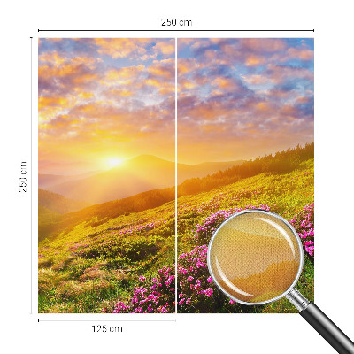 Samolepilna fototapeta za dnevno sobo z motivom gorskega zahoda
