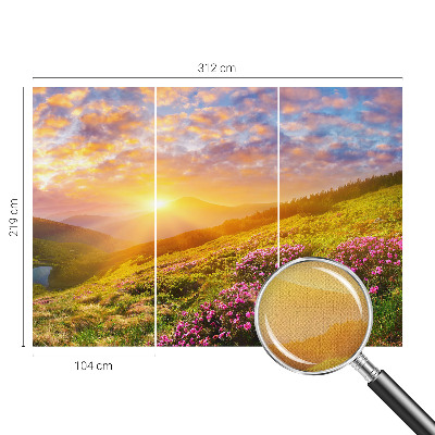 Samolepilna fototapeta za dnevno sobo z motivom gorskega zahoda