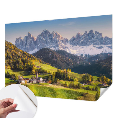 Samolepilna fototapeta za spalnico z motivom gorske pokrajine