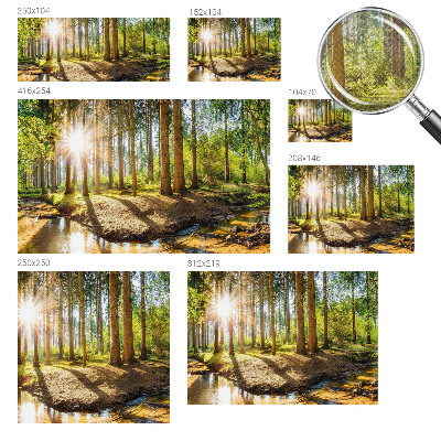 3D fototapeta z motivom gozdne idile