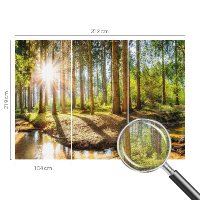 3D fototapeta z motivom gozdne idile