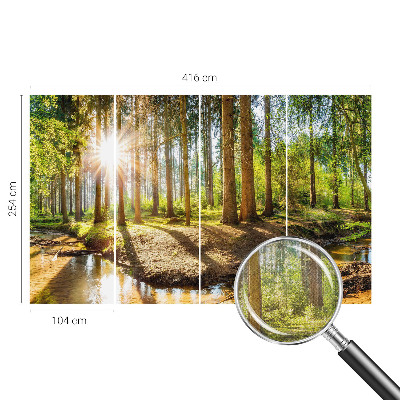 3D fototapeta z motivom gozdne idile