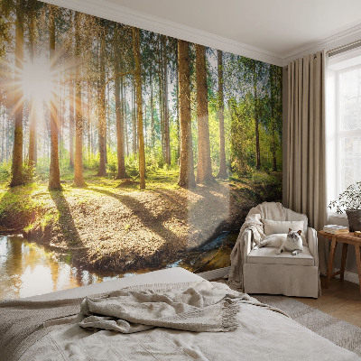 3D fototapeta z motivom gozdne idile