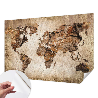 Samolepilna fototapeta Leseni zemljevid