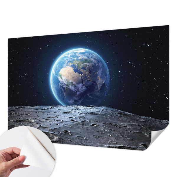 Samolepilna fototapeta za dnevno sobo z motivom kozmične panorame