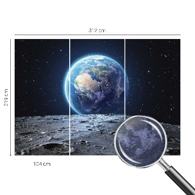 Samolepilna fototapeta za dnevno sobo z motivom kozmične panorame