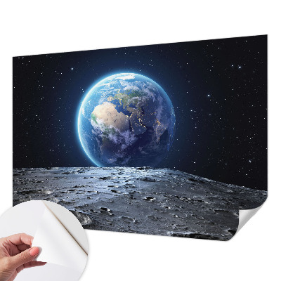 Samolepilna fototapeta za dnevno sobo z motivom kozmične panorame