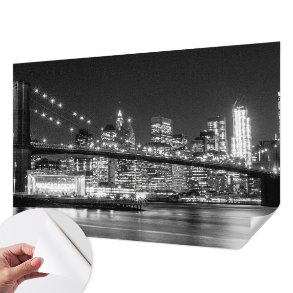 Samolepilna fototapeta za spalnico z motivom nočne panorame