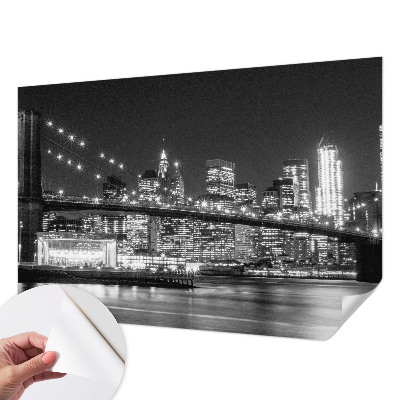 Samolepilna fototapeta za spalnico z motivom nočne panorame