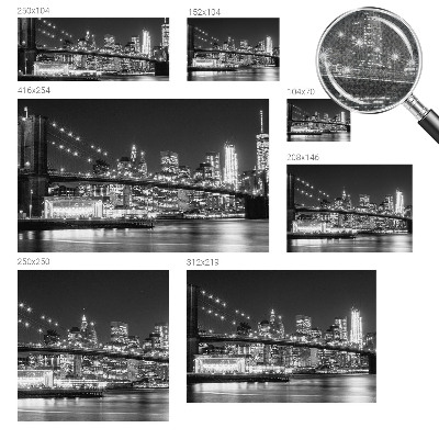 Samolepilna fototapeta za spalnico z motivom nočne panorame