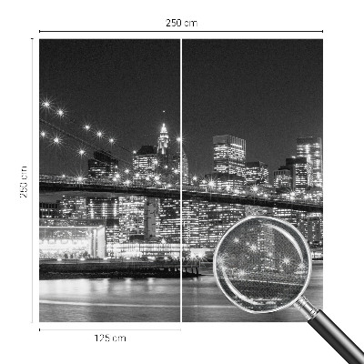 Samolepilna fototapeta za spalnico z motivom nočne panorame
