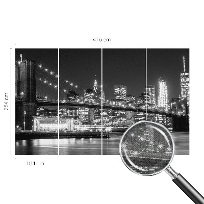 Samolepilna fototapeta za spalnico z motivom nočne panorame