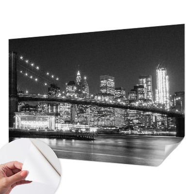 Samolepilna fototapeta za spalnico z motivom nočne panorame