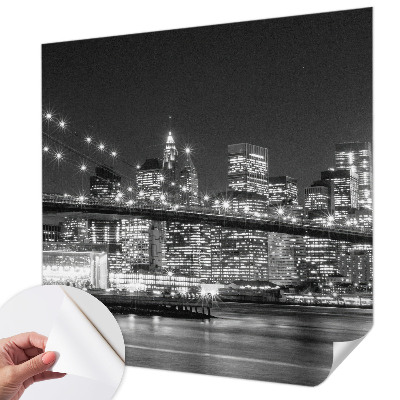 Samolepilna fototapeta za spalnico z motivom nočne panorame