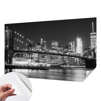 Samolepilna fototapeta za spalnico z motivom nočne panorame