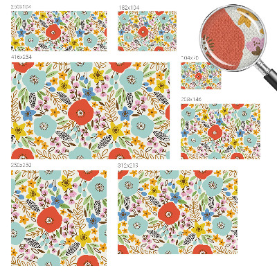 Samolepilna fototapeta za dnevno sobo Cvetlični vzorec