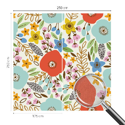 Samolepilna fototapeta za dnevno sobo Cvetlični vzorec